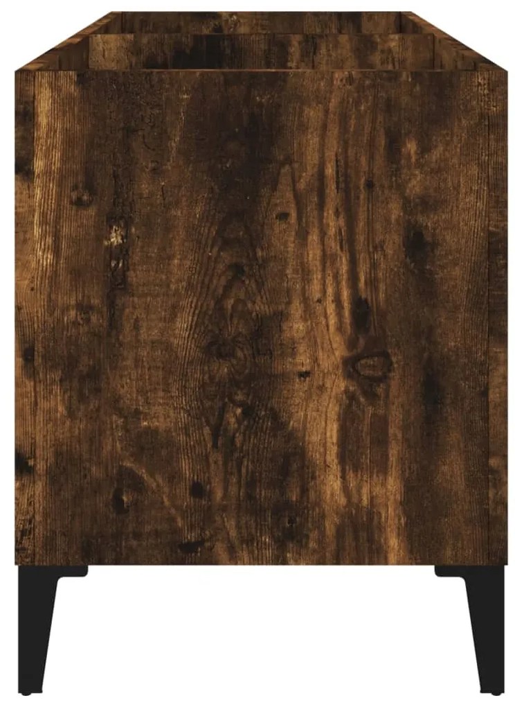 Armário p/ discos 74,5x38x48 cm deriv. madeira carvalho fumado