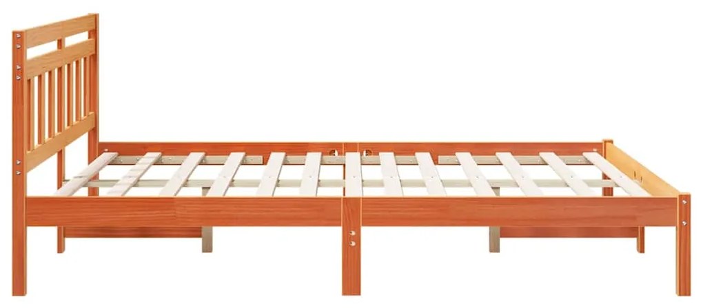 Estrutura da Cama Castanho 160 x 200 cm Madeira de pinho maciça