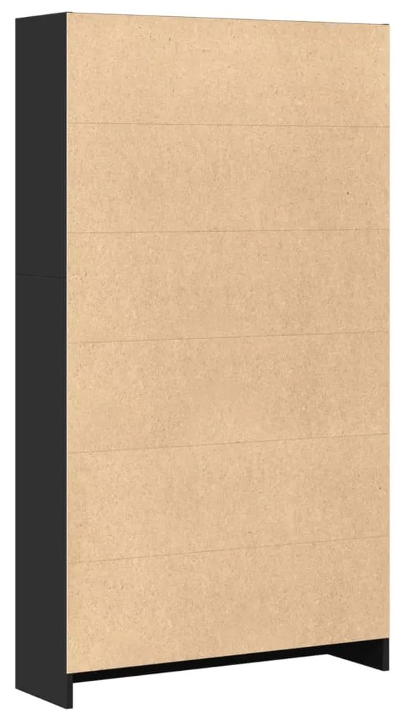 Estante 80x24x143 cm derivados de madeira preto
