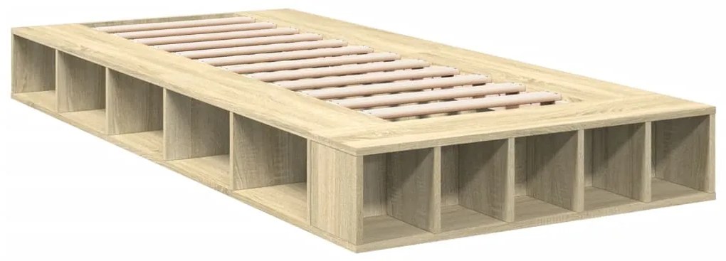 Estrutura de cama 90x200cm derivados de madeira carvalho sonoma