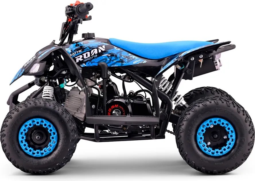Mini moto 4 gasolina para crianças de gasolina 110cc Roan Ratte R6 R-N-1,C/ marcha-atrás e limitador velocidade Azul