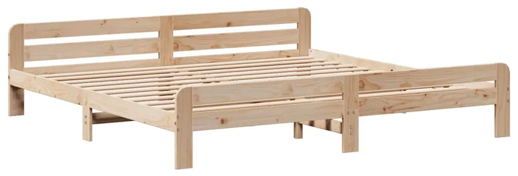 Cama sem colchão 200x200 cm madeira de pinho maciça