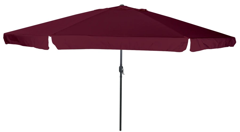 Parasol de Jardim vidaXL ø395x245 cm Bordô