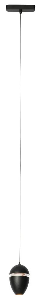 Candeeiro suspenso preto moderno para sistema de calha monofásico incluindo LED - Magnetic Eggy Moderno