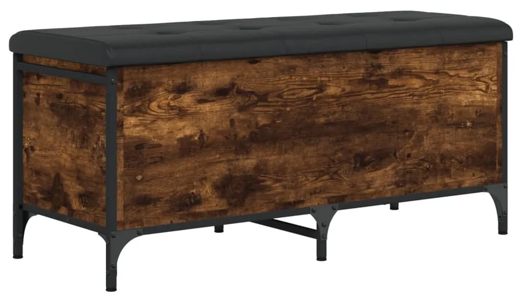 Banco arrumação 102x42x45 cm derivados madeira carvalho fumado