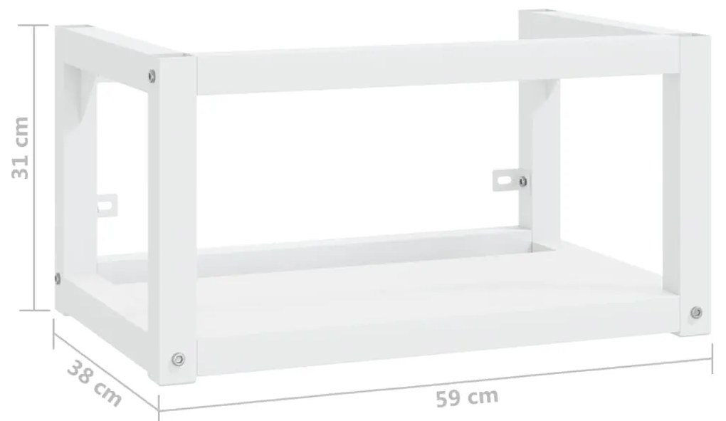 Estrutura de parede p/ lavatório ferro 59x38x31 cm branco
