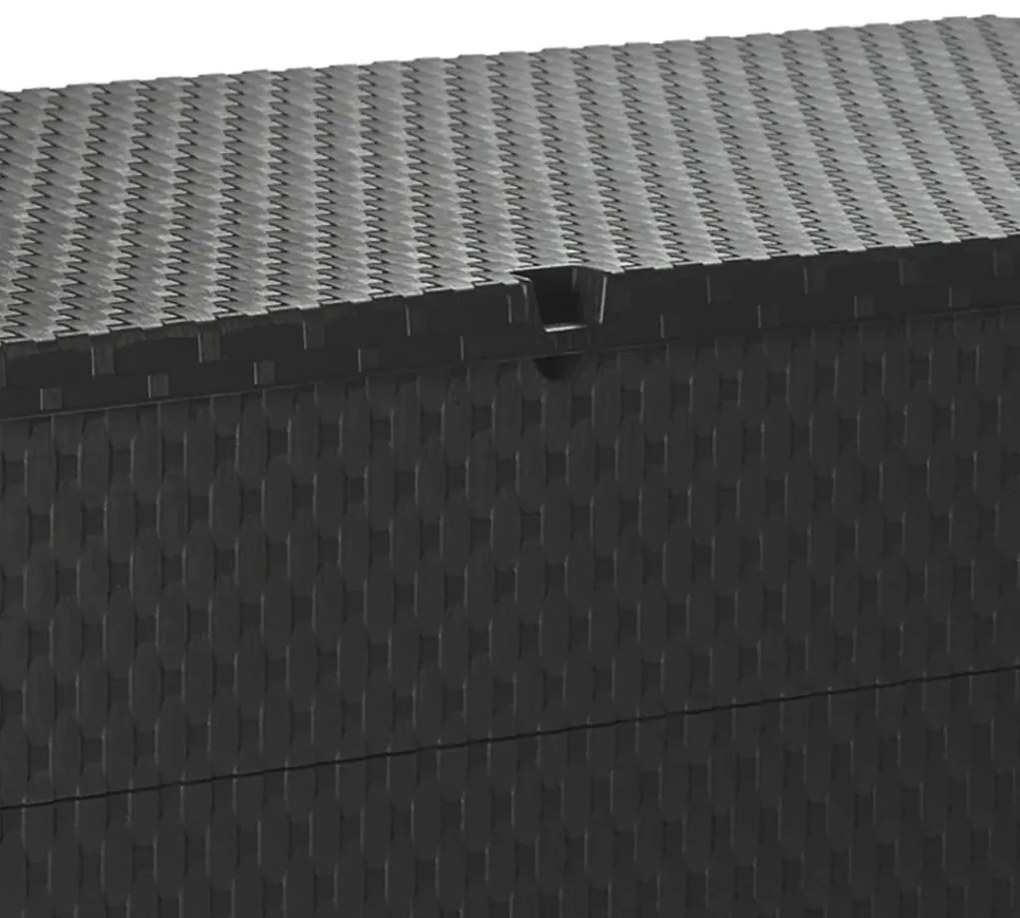 Móvel de arrumação para jardim 120x56x63 cm vime PE antracite