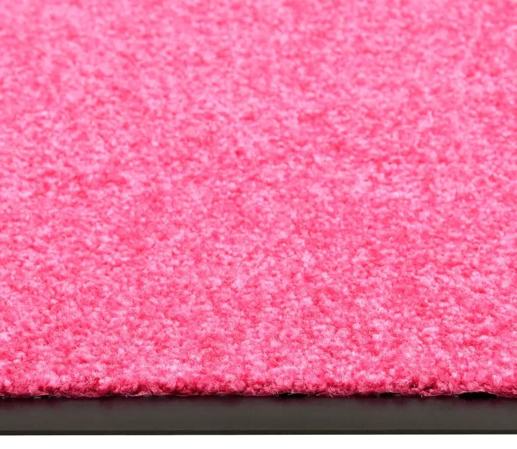 Tapete de porta lavável 60x180 cm rosa