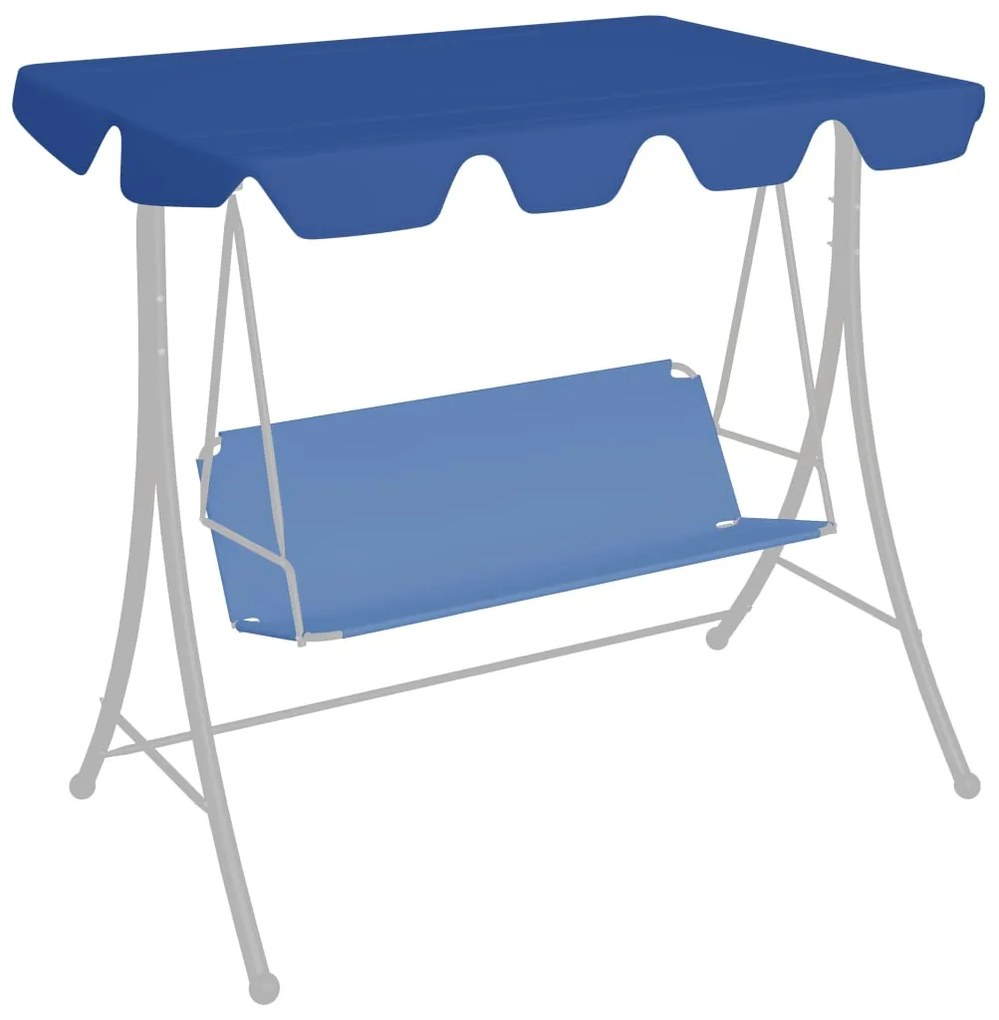 Toldo suplente baloiço jardim 188/168x110/145cm 270 g/m² azul
