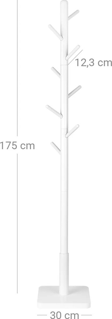 Cabide aspeto simples 30 x 30 x 175 cm branco