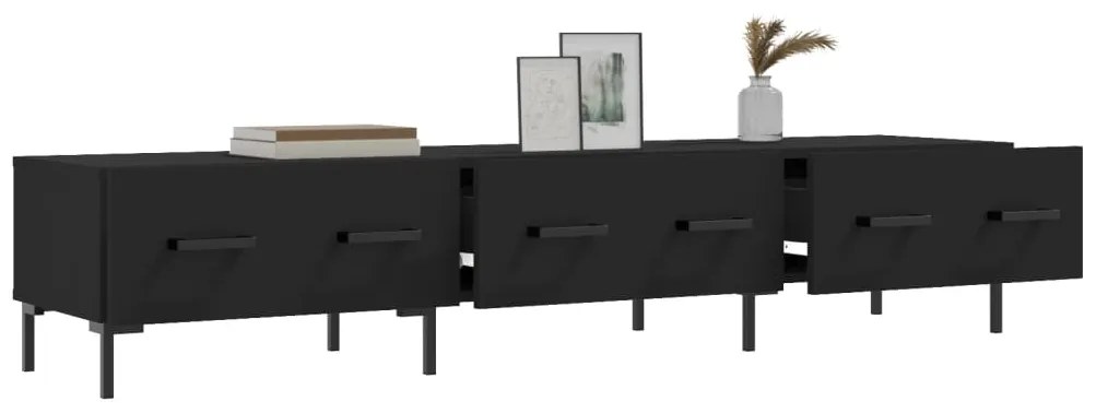 Móvel de TV 80x36x50 cm derivados de madeira preto