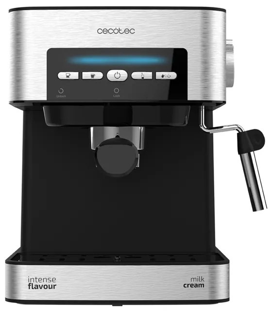 Máquina de café Cecotec Express Power Espresso 20 Matic 850 W, 20 bares, 1,5L, braço de saída duplo, vaporizador, superfície aquecedora de xícaras, co