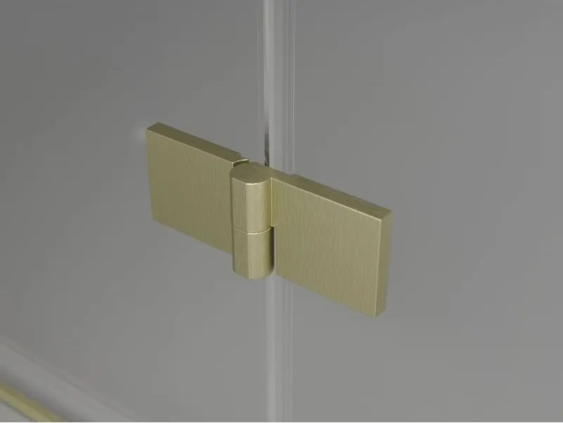 Mexen Mist-F Duo cabine de duche dobrável 90 x 90 cm, transparente, ouro escovado - 8A6-090L-090P-55-00