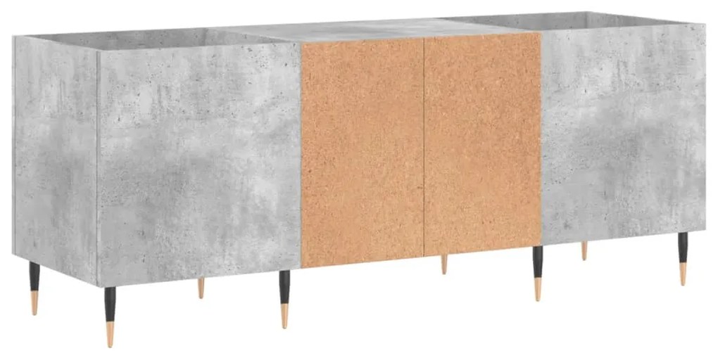 Armário p/ discos 121x38x48 cm derivados madeira cinza-cimento