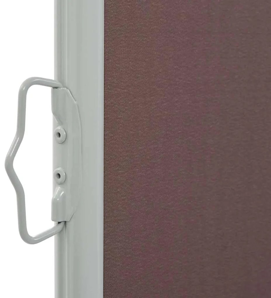 Toldo lateral retrátil para pátio 100x300 cm castanho