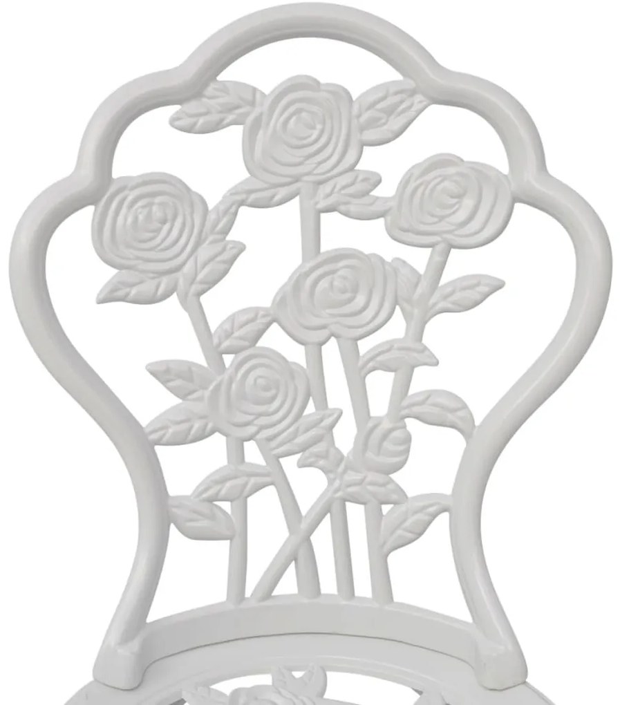 3 pcs conjunto bistrô alumínio fundido branco