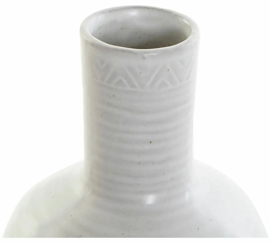 Vaso DKD Home Decor Cerâmica Branco (13,5 x 13,5 x 20,5 cm)