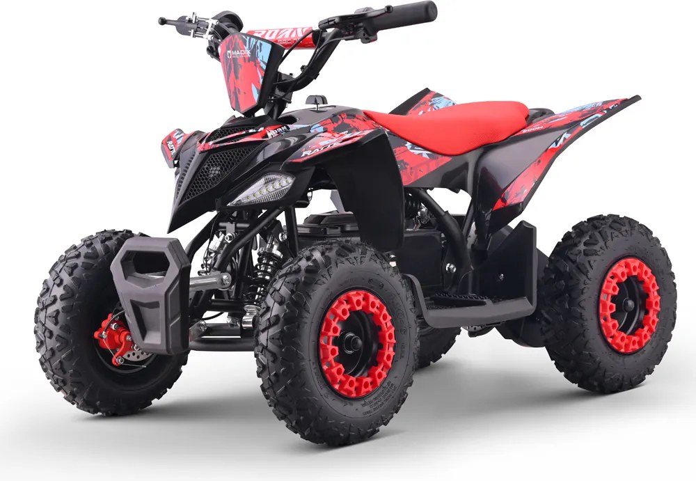 MINI MOTO 4 PARA CRIANÇAS 800W Ratte COM LIMITADOR 3 Posições Vermelho