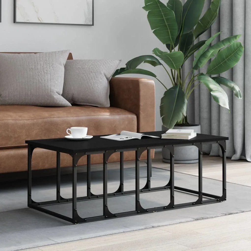 Mesa de centro 100x50x35,5 cm derivados de madeira preto
