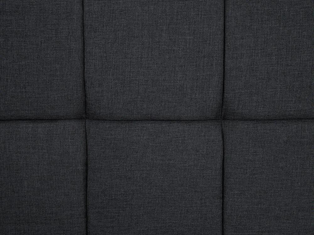 Cama de casal com arrumação em tecido cinzento 160 x 200 cm MILLAU Beliani