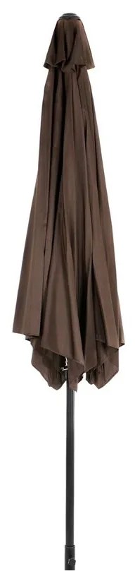 Parasol DKD Home Decor Preto Castanho Aço 300 x 300 x 250 cm