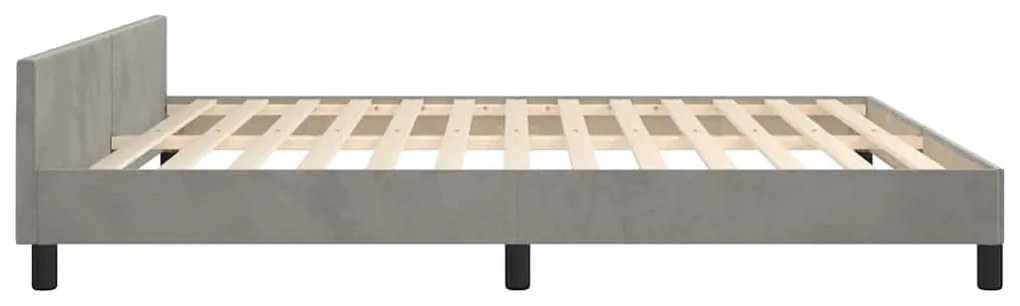 Estrutura de cama sem colchão 180x200 cm veludo cinzento-claro