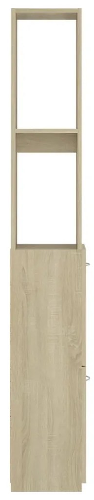 Armário WC 25x26,5x170 cm derivados de madeira carvalho sonoma