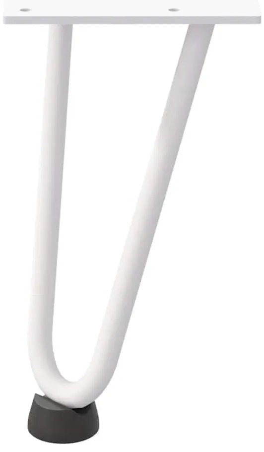 Pernas de grampo para mesa de centro 4 peças, branco, 20 cm, aço maciç