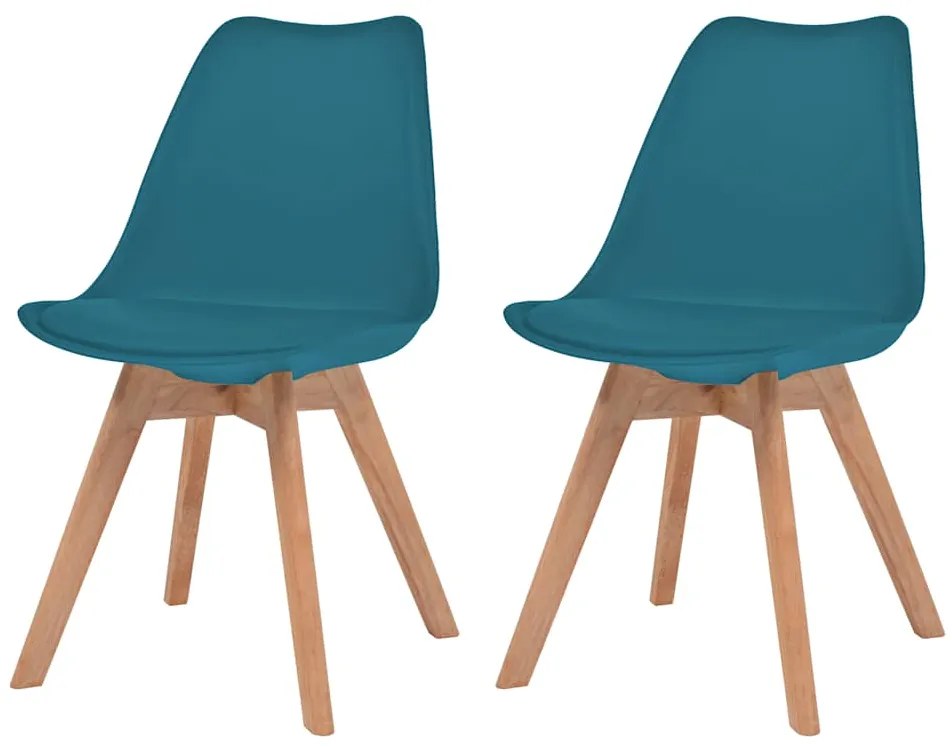 Cadeiras de jantar 2 pcs plástico turquesa
