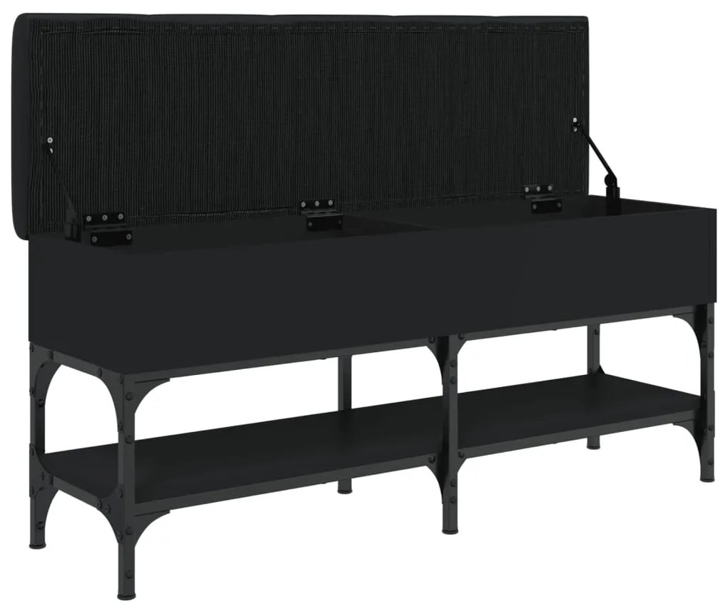 Banco sapateira 102x32x45 cm derivados de madeira preto