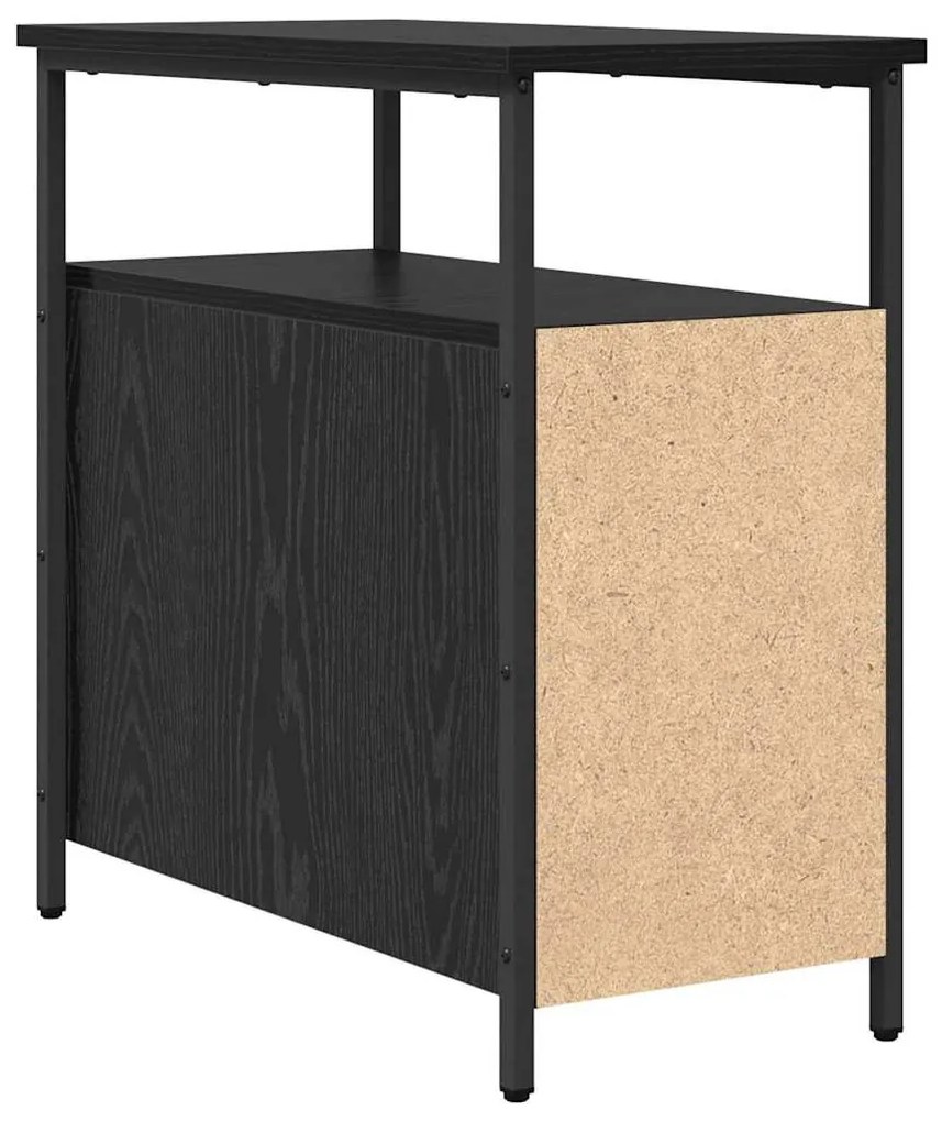 Armário de Cabeceira 2 pcs Carvalho preto 30 x 60 x 60 cm