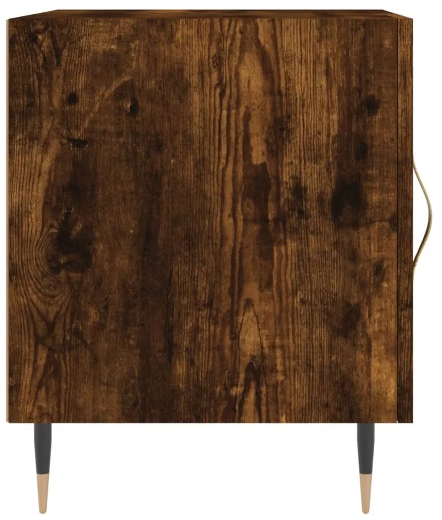 Mesa cabeceira 2pcs 40x40x50cm derivado madeira carvalho fumado