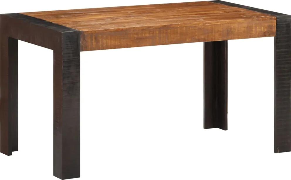 Mesa de jantar 140x70x76 cm madeira de mangueira áspera maciça