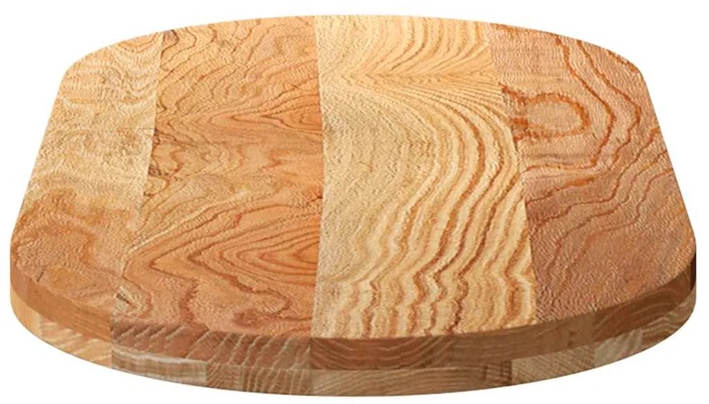 Tampo de mesa 100x50x4 cm carvalho maciça oval castanho-claro