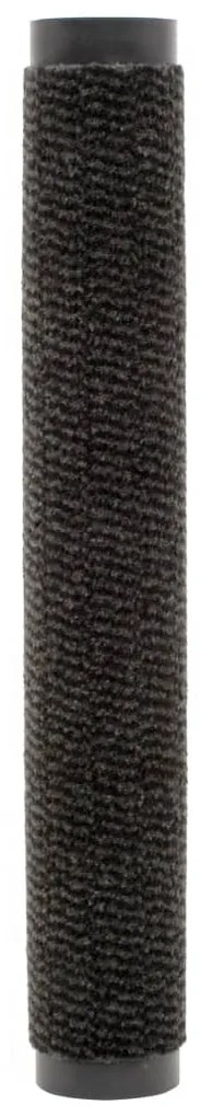 Tapete controlo de pó retangular tufado 2 pcs 120x180 cm preto