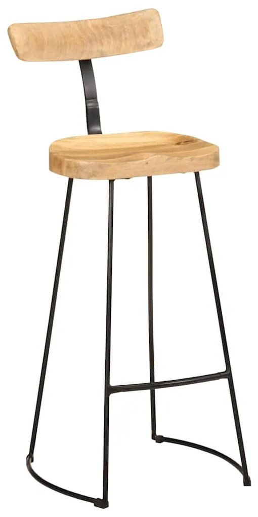 Bancos de bar 2 pcs 49x43x103 cm madeira de mangueira maciça