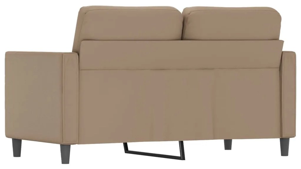 Sofá de 2 lugares 120 cm couro artificial cor cappuccino