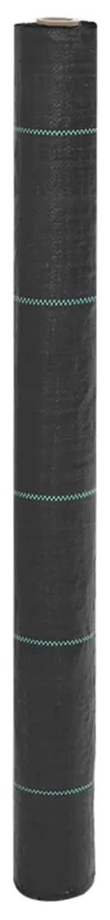 vidaXL Tela para ervas daninhas 1x5 m PP preto