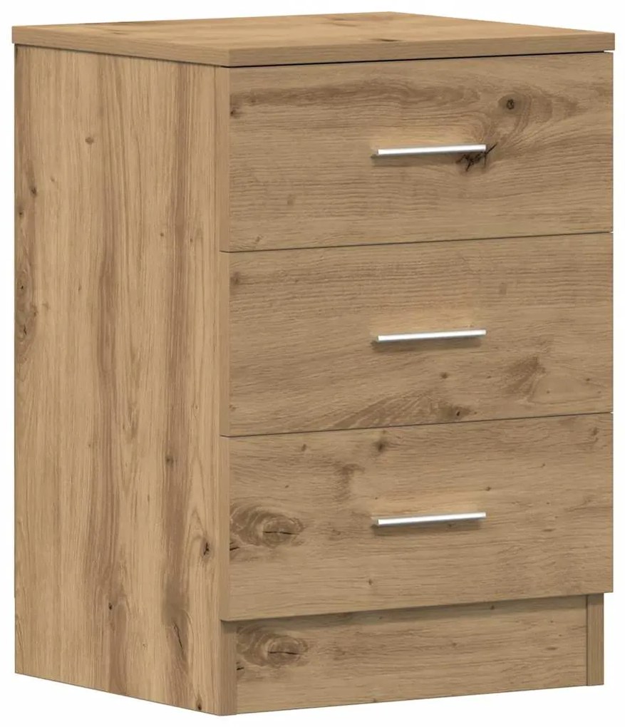 Mesa cabeceira 38x35x55 cm derivados madeira carvalho artisiano