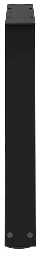 Pés para mesa de centro em V 2 peças preto 60x(42-43,3) cm aço
