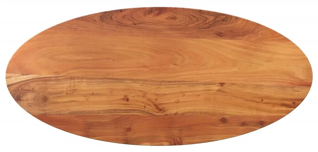 Tampo de mesa oval 120x60x3,8 cm madeira de acácia maciça
