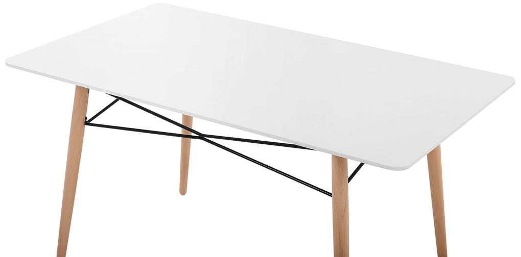 Mesa de jantar branca 140 x 80 cm BIONDI Beliani