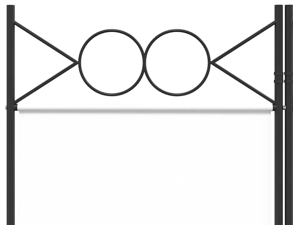Divisória/biombo com 5 painéis 200x220 cm tecido branco