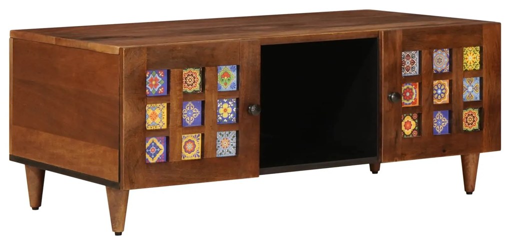 vidaXL Mesa de centro Castanho 100 x 54 x 40 cm