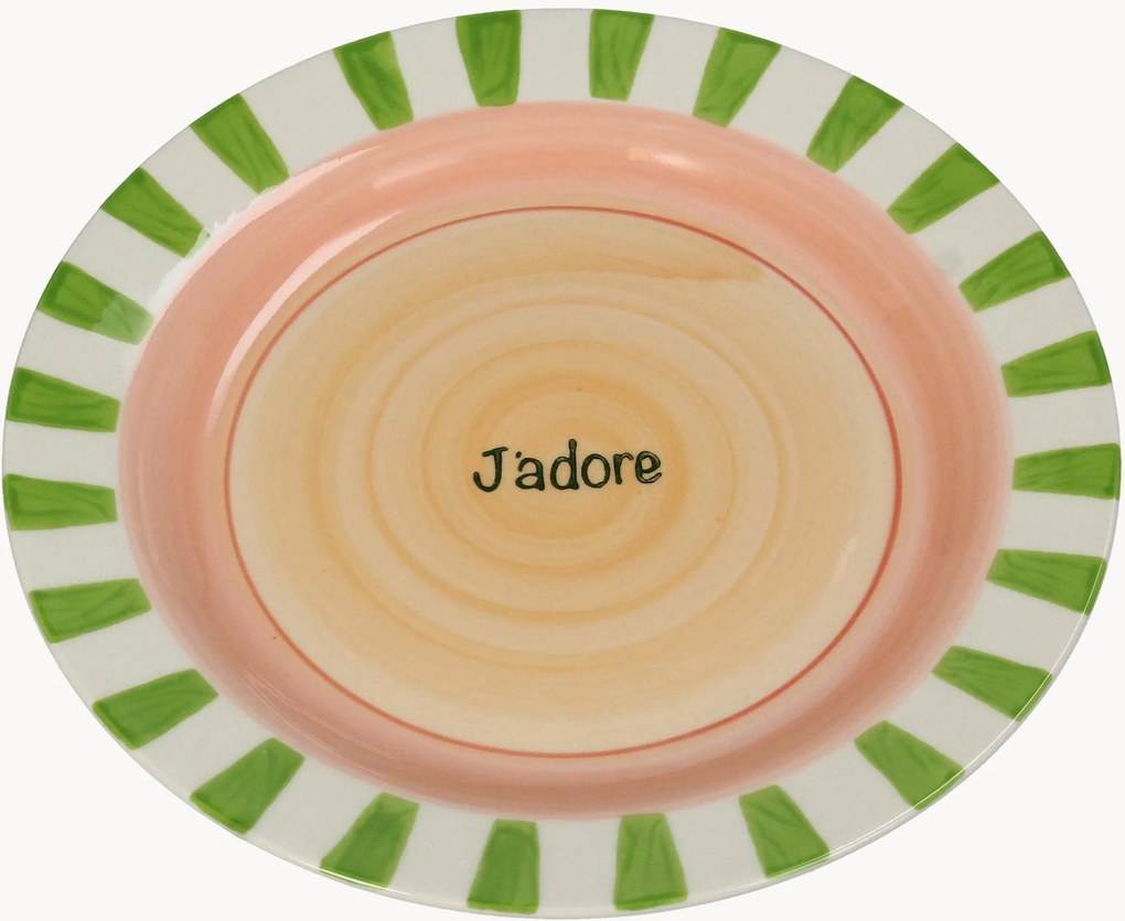 Pratos de pequeno-almoço J'adore, conjunto de 6