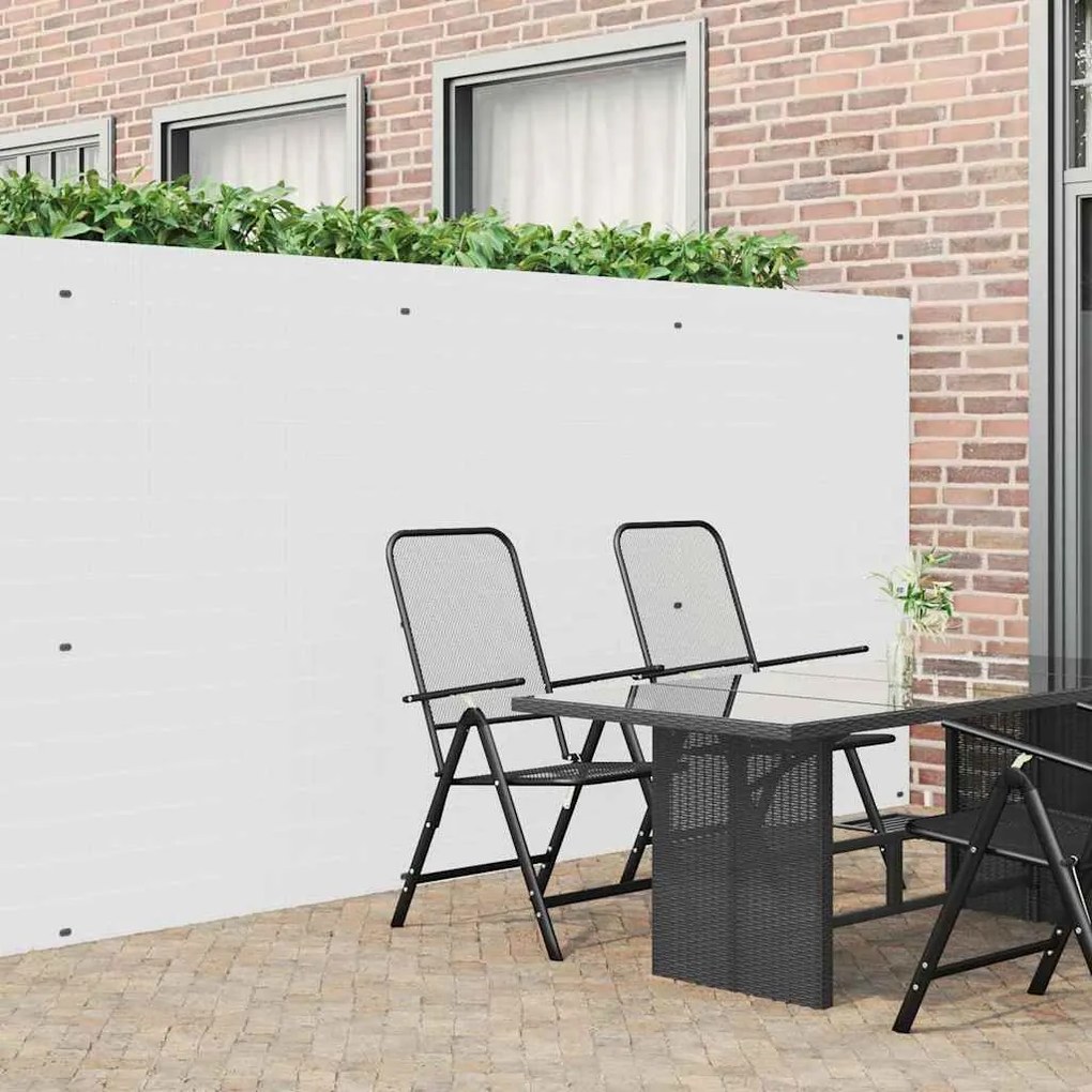 Cerca de jardim dupla face branco 1,8x5 m PVC