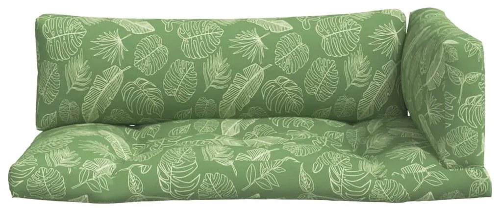 Almofadões p/ móveis paletes 3 pcs tecido oxford padrão folhas