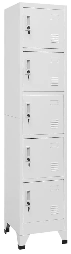 vidaXL Cacifo 38x40x180 cm aço cinzento-claro