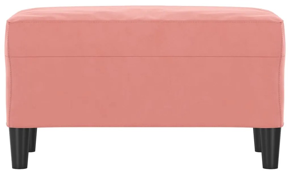 Banco 70x35x41 cm veludo rosa