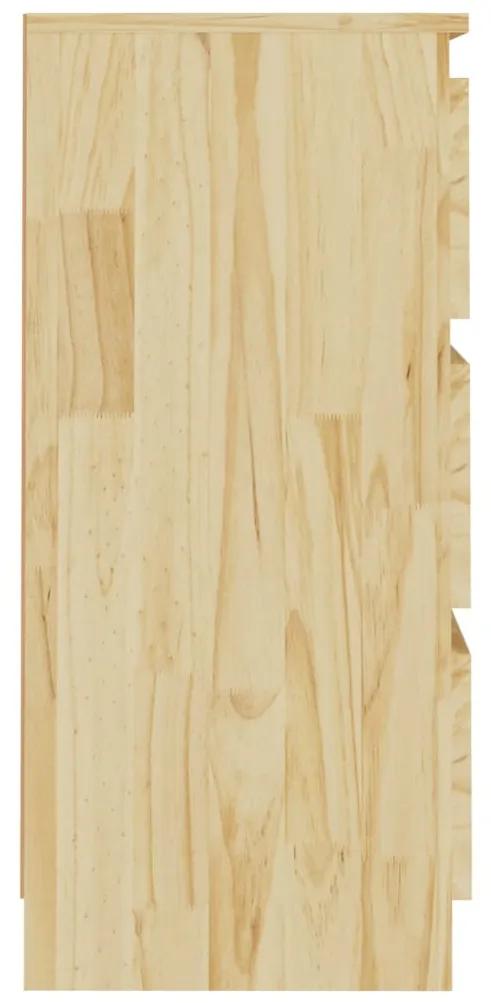 Mesa de cabeceira 40x29,5x64 cm madeira de pinho maciça